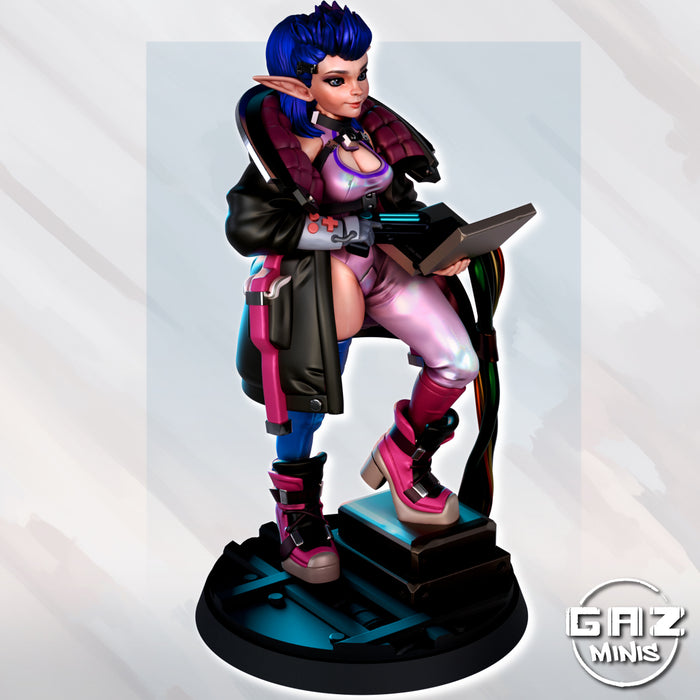 Elf Hacker Eldrin Swiftcode | Pin-up | Fantasy Miniature | Gaz Minis | [Multi-Listing]