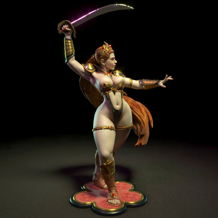 Sword Dancer | Pin-Up Statue Fan Art Miniature Unpainted | Torrida Minis
