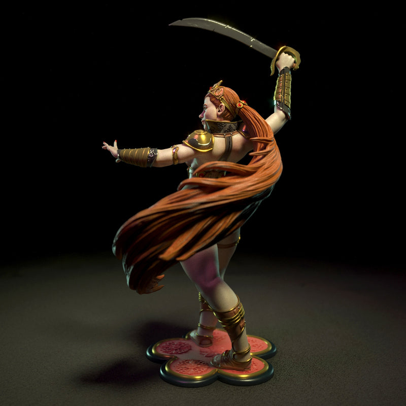 Sword Dancer | Pin-Up Statue Fan Art Miniature Unpainted | Torrida Minis
