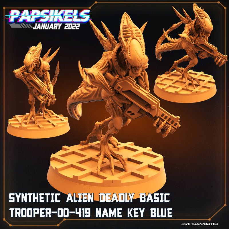 Synthetic Alien Deadly Basic Trooper 419 Blue | Sci-Fi Specials | Sci-Fi Miniature | Papsikels TabletopXtra