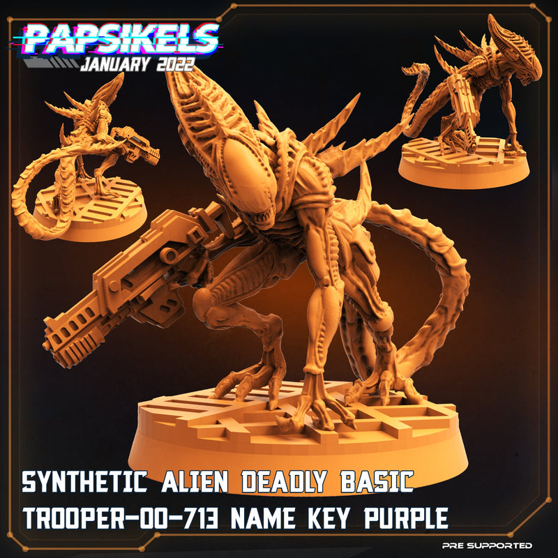 Synthetic Alien Deadly Basic Trooper 713 Purple | Sci-Fi Specials | Sci-Fi Miniature | Papsikels TabletopXtra