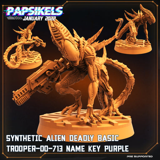 Synthetic Alien Deadly Basic Trooper 713 Purple | Sci-Fi Specials | Sci-Fi Miniature | Papsikels TabletopXtra