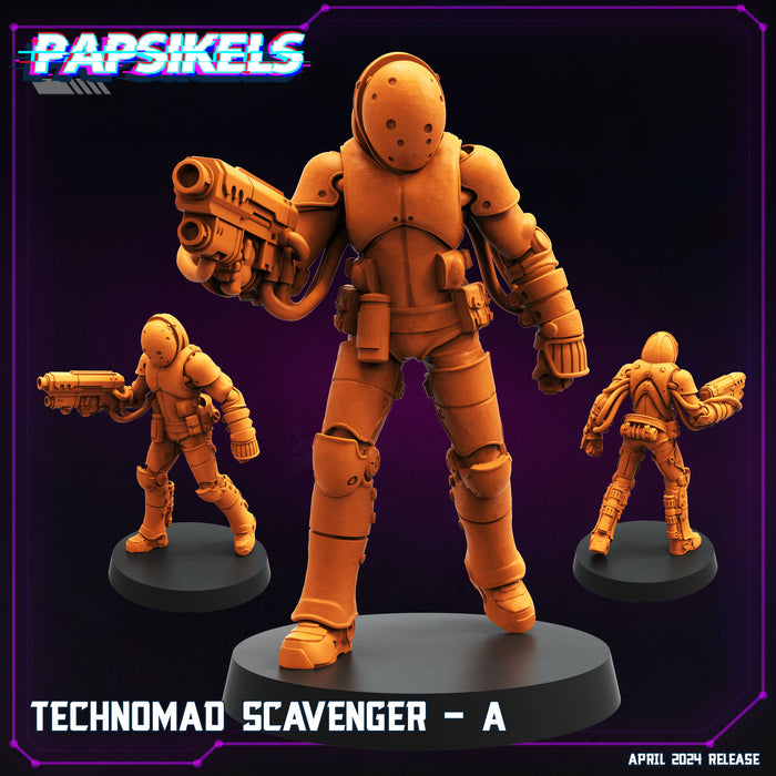 Technomad Scavenger A | Cyberpunk | Sci-Fi Miniature | Papsikels