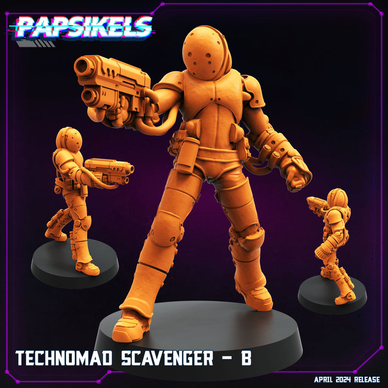 Technomad Scavenger Miniatures | Cyberpunk | Sci-Fi Miniature | Papsikels