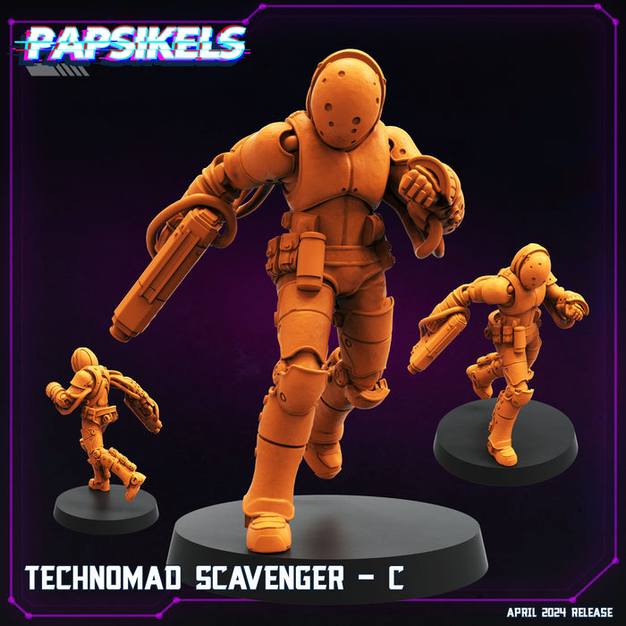 Technomad Scavenger C | Cyberpunk | Sci-Fi Miniature | Papsikels