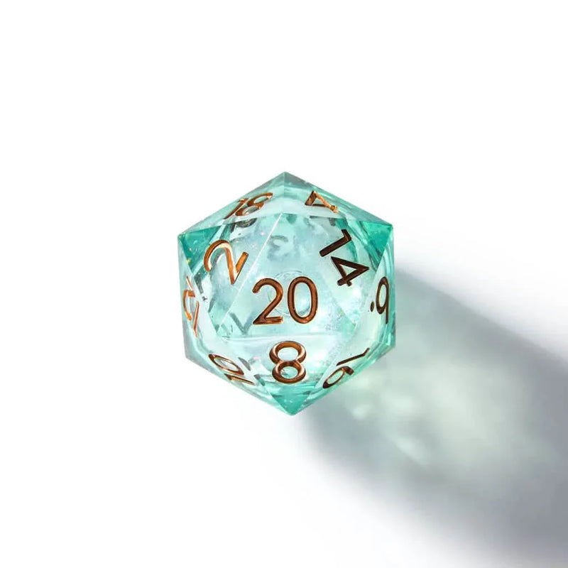 Forest Fae | 33mm D20 | Oversized Liquid Core Dice | Single Dice