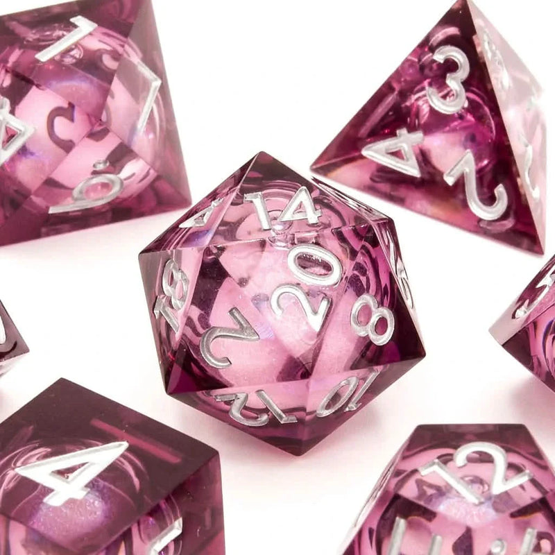 Moonbeam | Liquid Core Dice | Resin | 7 Piece Set