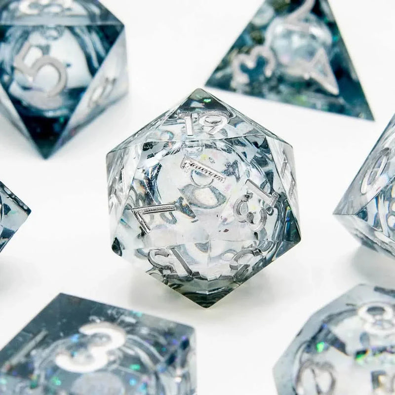 Shadowsinger | Liquid Core Dice | Resin | 7 Piece Set