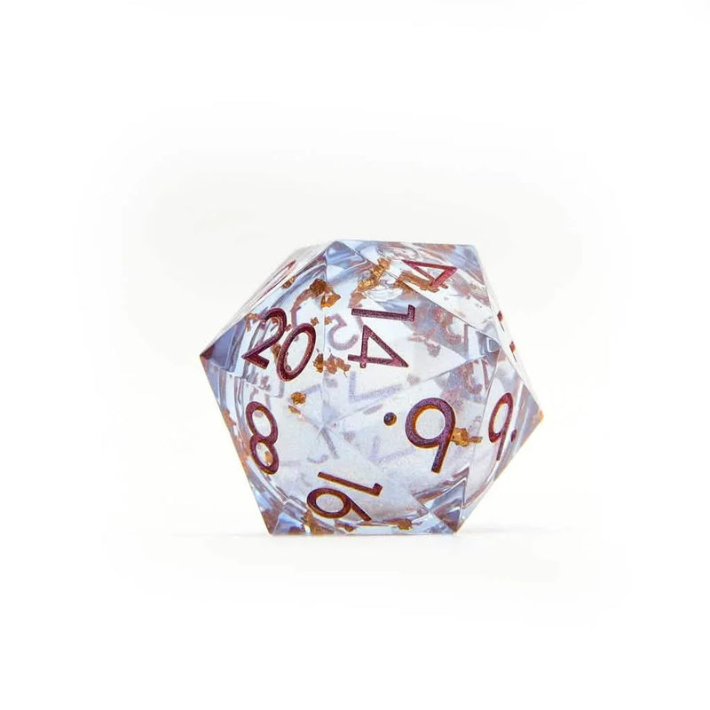 Lavender Seraph | 33mm D20 | Oversized Liquid Core Dice | Single Dice