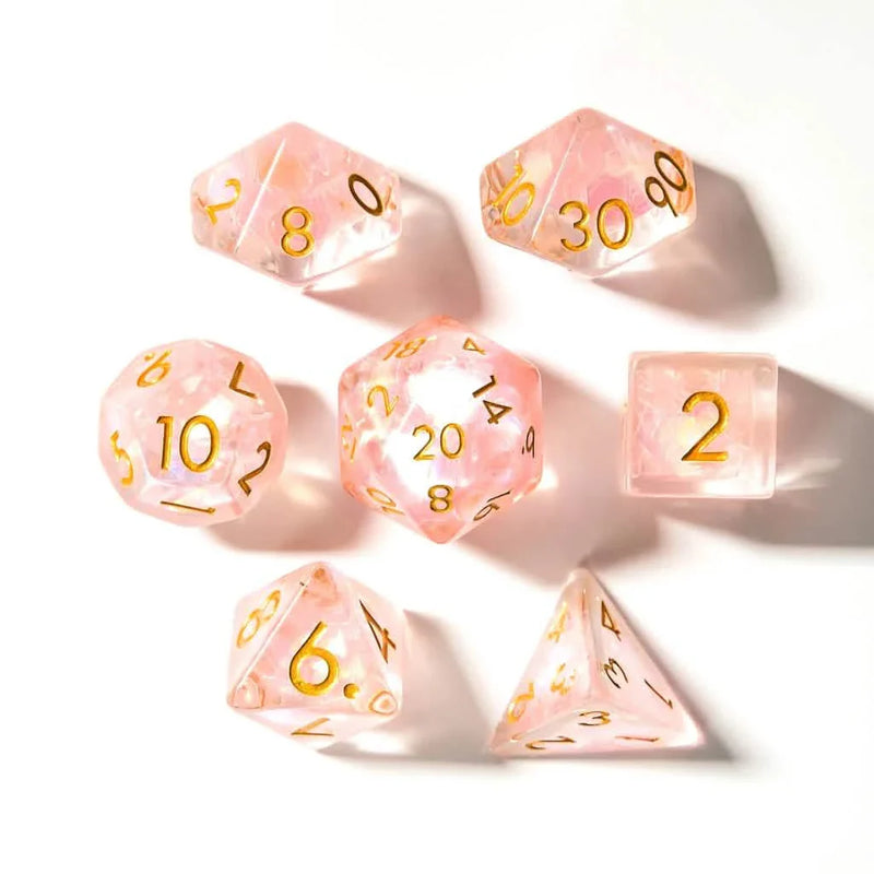 Fae Whisper | Soft Edge Dice | Acrylic | 7 Piece Set