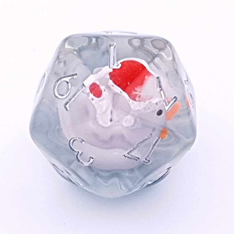 Santa Ducks | Soft Edge Dice | Resin | 7 Piece Set