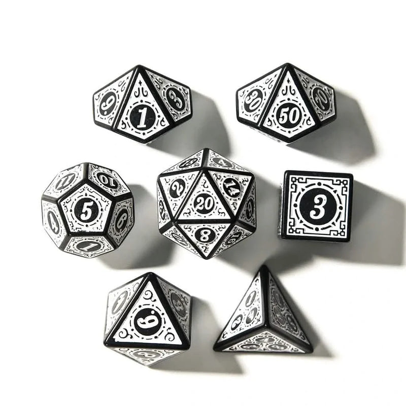 Runes of Twilight | Soft Edge Dice | Acrylic | 7 Piece Set