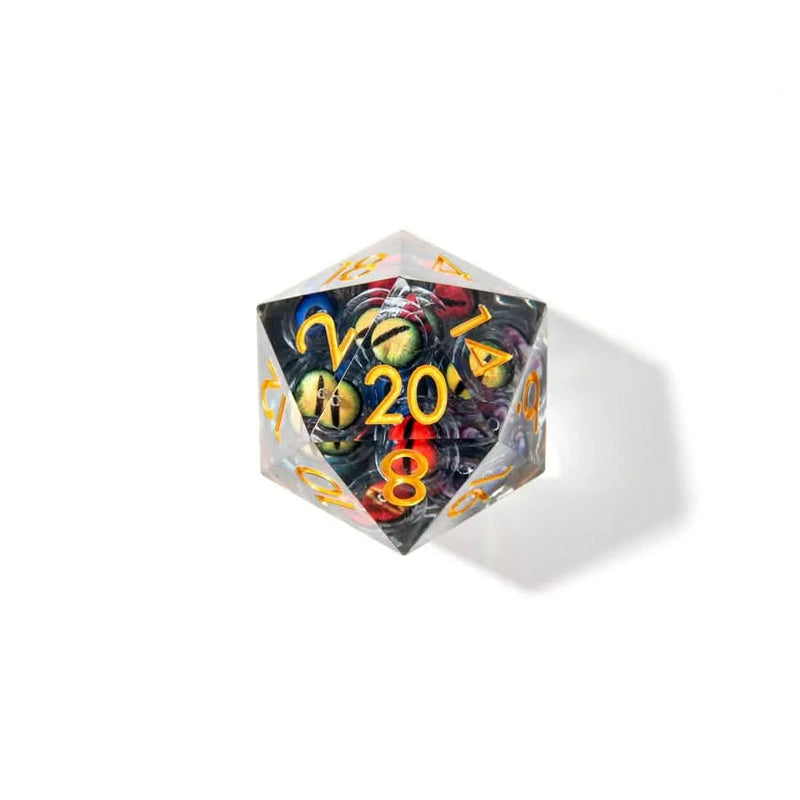 Eyes of Chaos | 33mm D20 | Oversized Liquid Core Dice | Single Dice