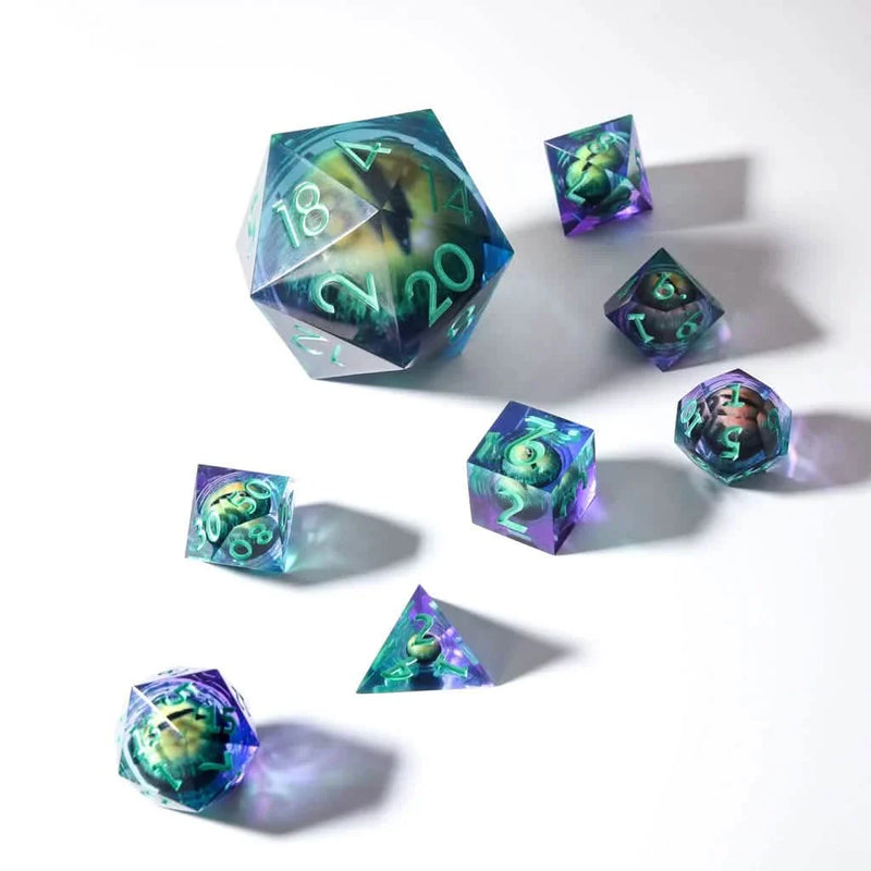 Eye of Vengeance | 50mm D20 | Oversized Liquid Core Dice | Single Dice