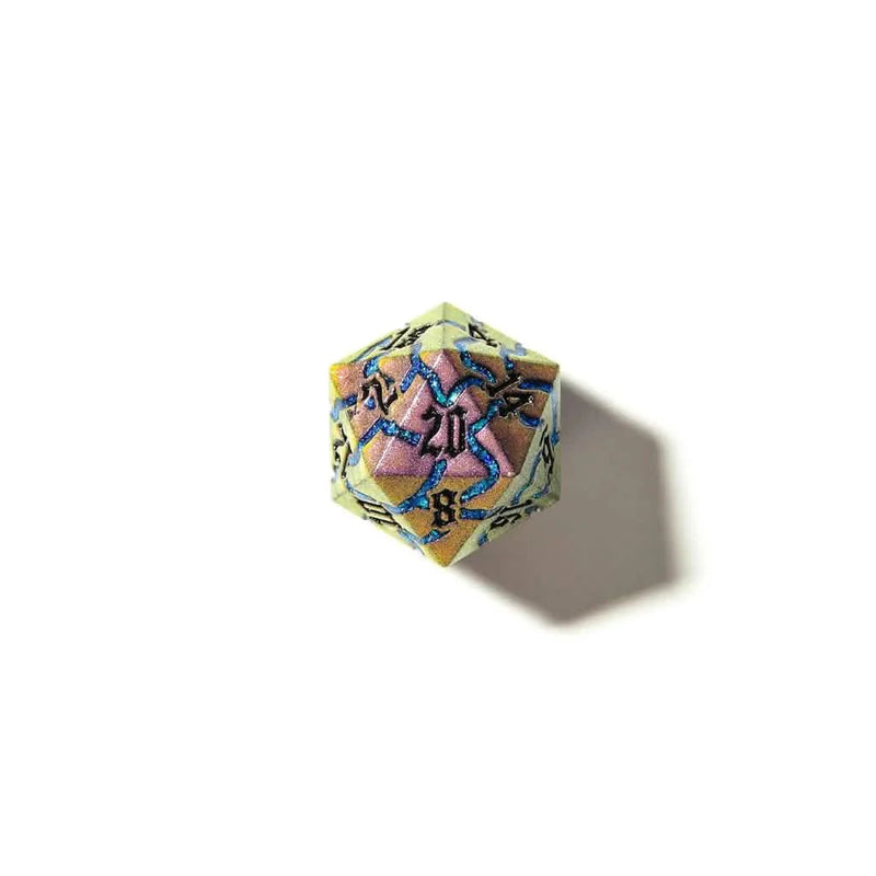 Mystic Steel | Solid Metal Dice | 7 Piece Set