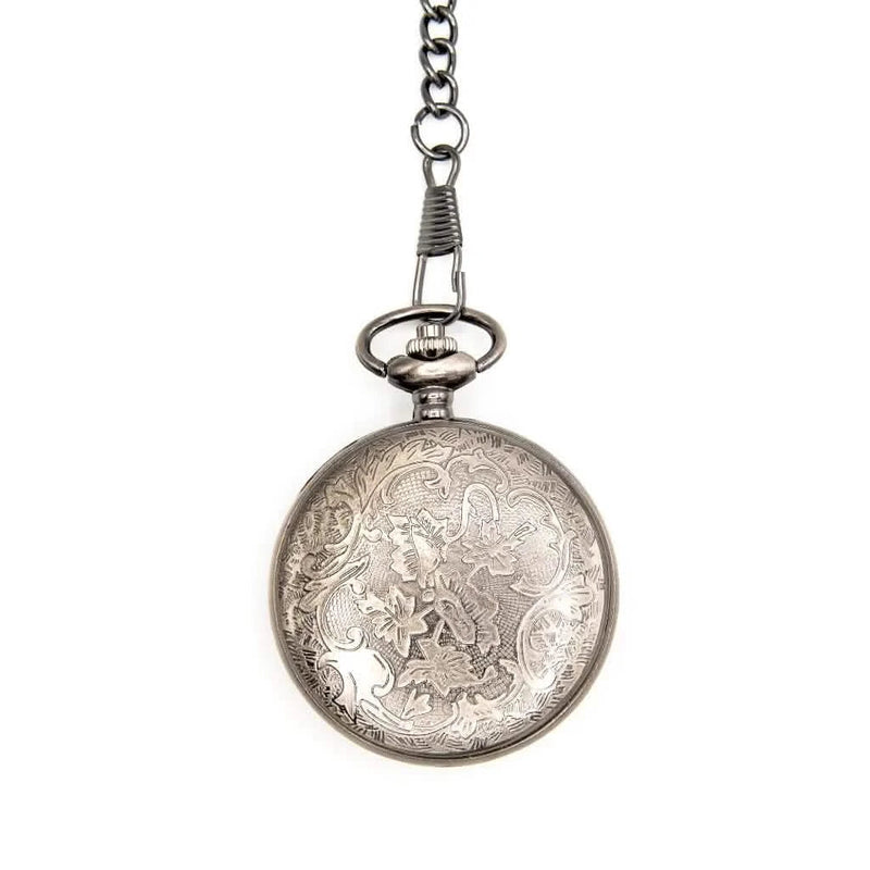 Kraken's Keepsake | Pocket Watch Dice Case | Mini Dice | Ancient Silver