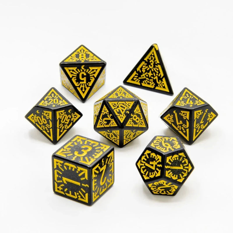 Solar Ray - Acrylic DND Dice Set - 7 Piece Polyhedral