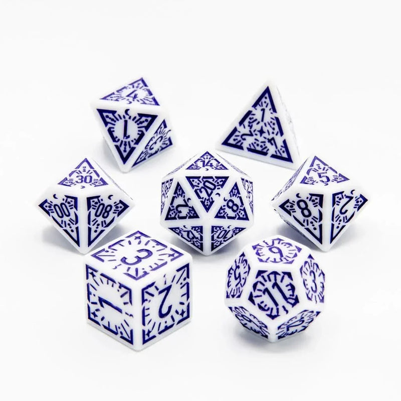 Arcane Twilight - Acrylic DND Dice Set - 7 Piece Polyhedral
