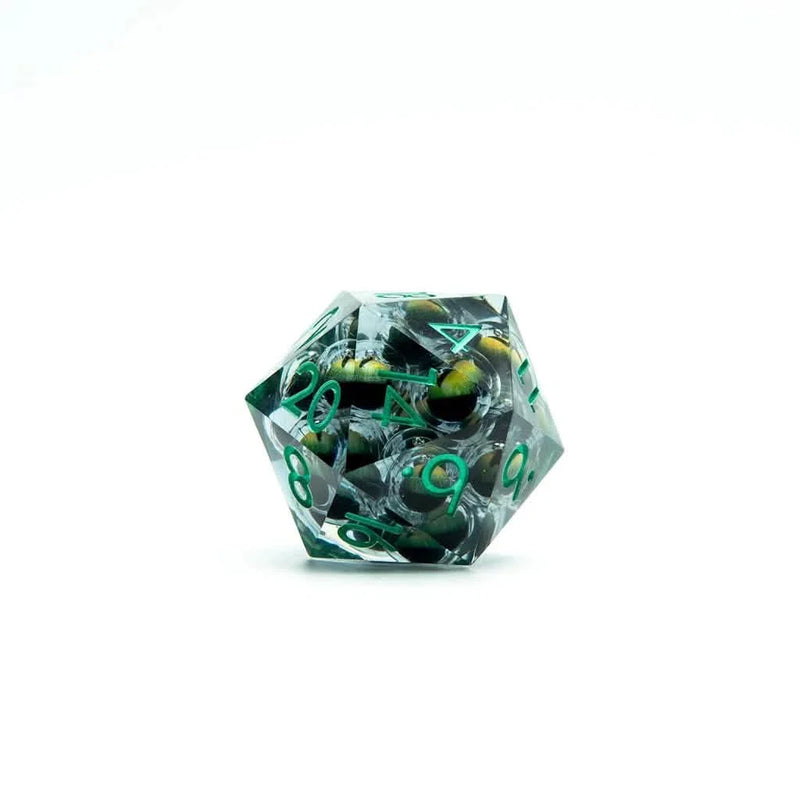 Eyes of Envy | 33mm D20 | Oversized Liquid Core Dice | Single Dice