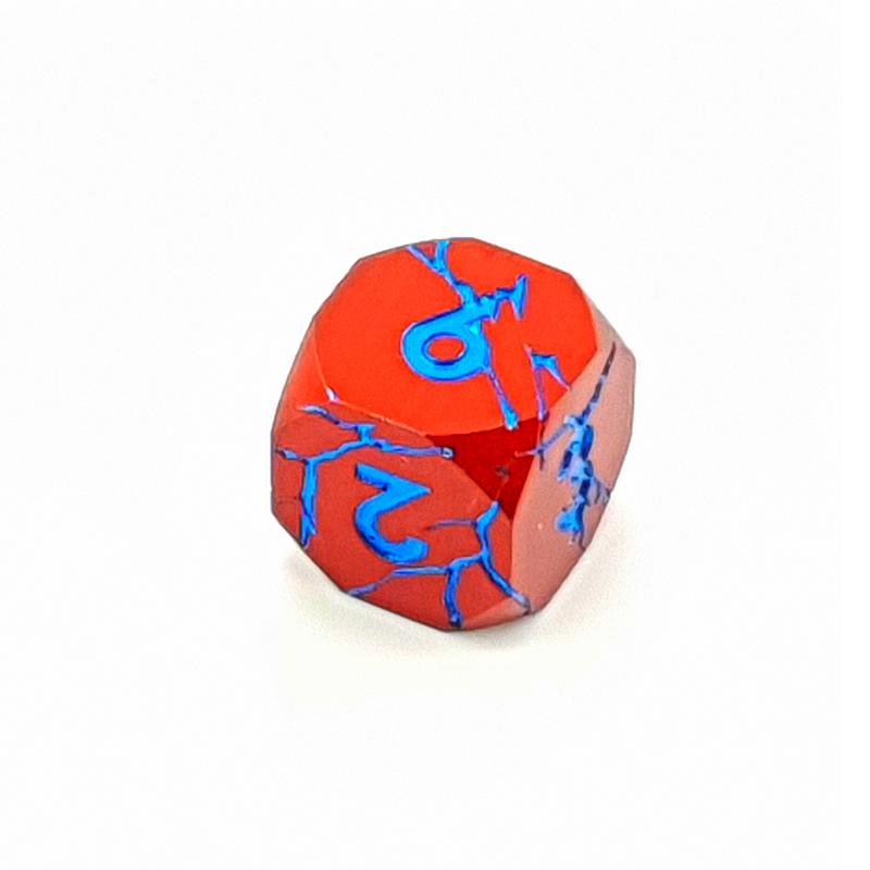 Frostfire Scar | Solid Metal Dice | 7 Piece Set