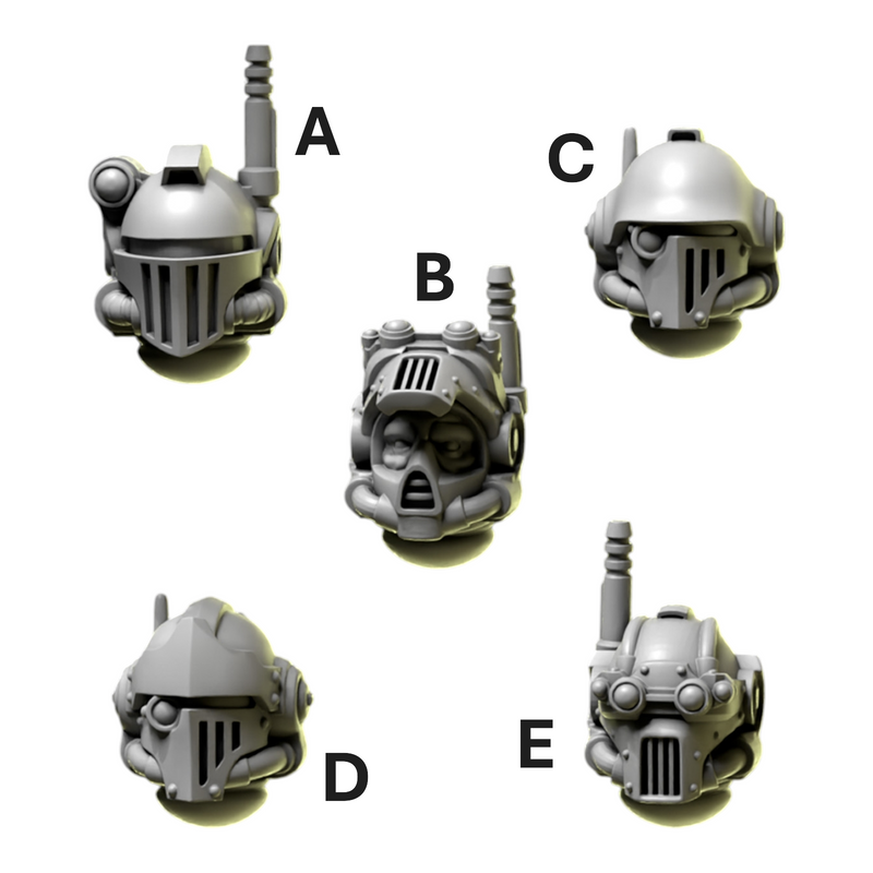Tactical Heads & Helmets Pack | Eternal Pilgrims | Conversion Bits For 28mm 32mm Sci-fi Marines
