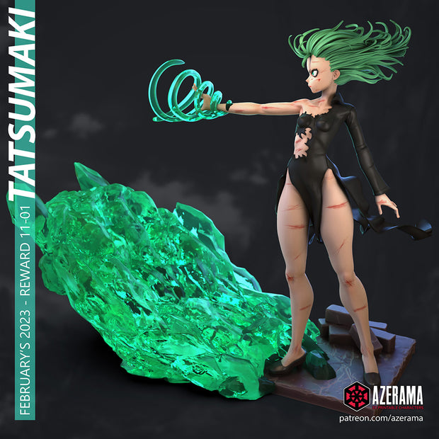 Tatsumaki | Pin-Up Statue Fan Art Miniature Unpainted | Azerama