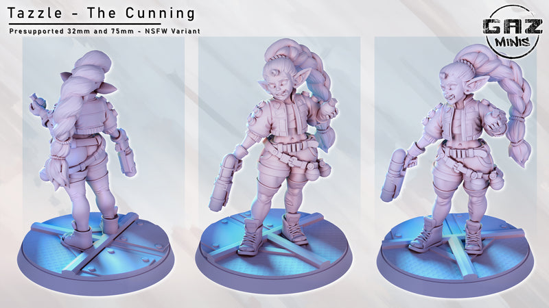 Goblin Merc Tazzle the Cunning | Fantasy Pin-Up | Fantasy Miniature | Gaz Minis | [Multi-Listing]