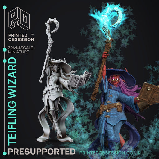 Teifling Wizard | NPC Foundlings | Fantasy Miniature | Printed Obsession TabletopXtra