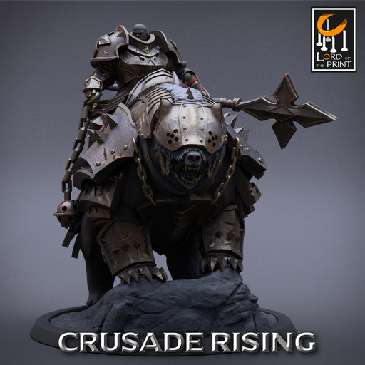 Templar Bear Rider w/ Lance A  | Crusade Rising | Fantasy Miniature | Rescale Miniatures TabletopXtra