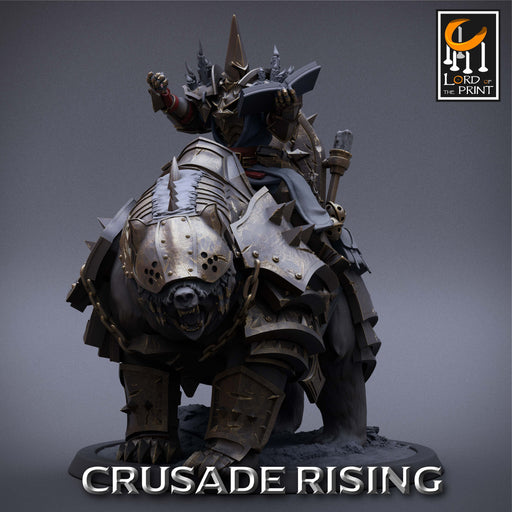 Templar Priest Bear Rider | Crusade Rising | Fantasy Miniature | Rescale Miniatures TabletopXtra