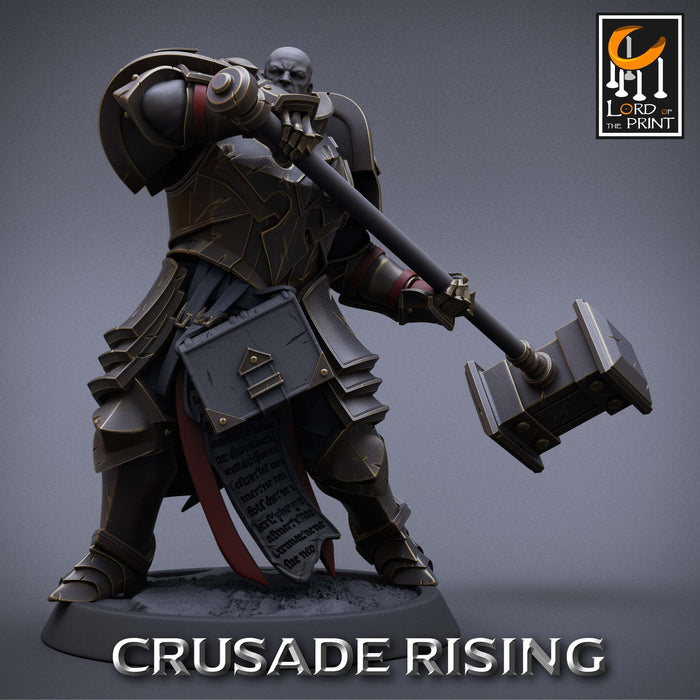 Templar w/ Hammer Miniatures | Crusade Rising | Fantasy Miniature | Rescale Miniatures TabletopXtra