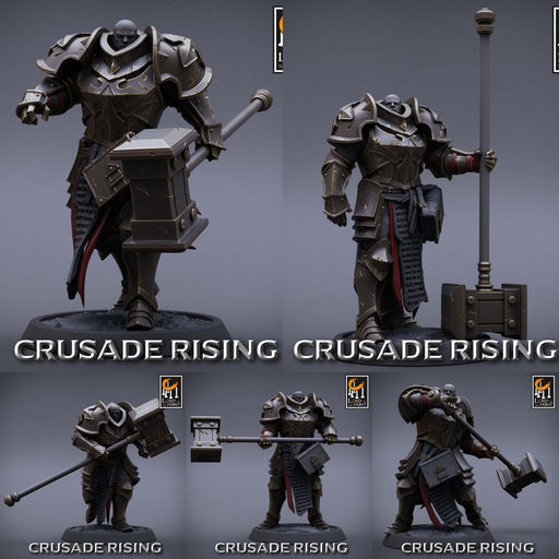Templar w/ Hammer Miniatures | Crusade Rising | Fantasy Miniature | Rescale Miniatures TabletopXtra