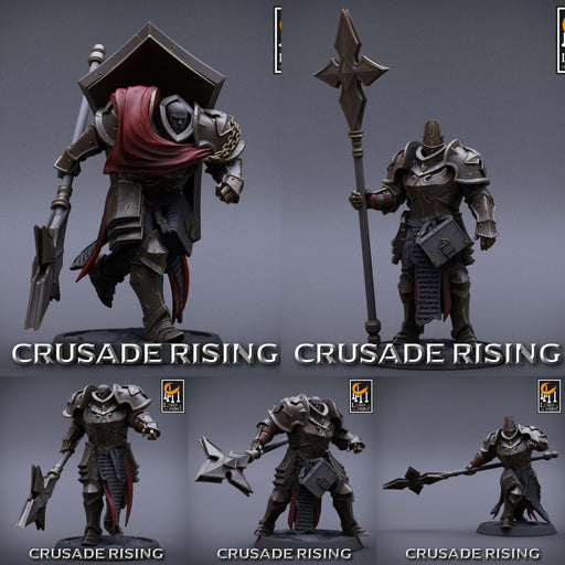 Templar w/ Lance Miniatures | Crusade Rising | Fantasy Miniature | Rescale Miniatures TabletopXtra