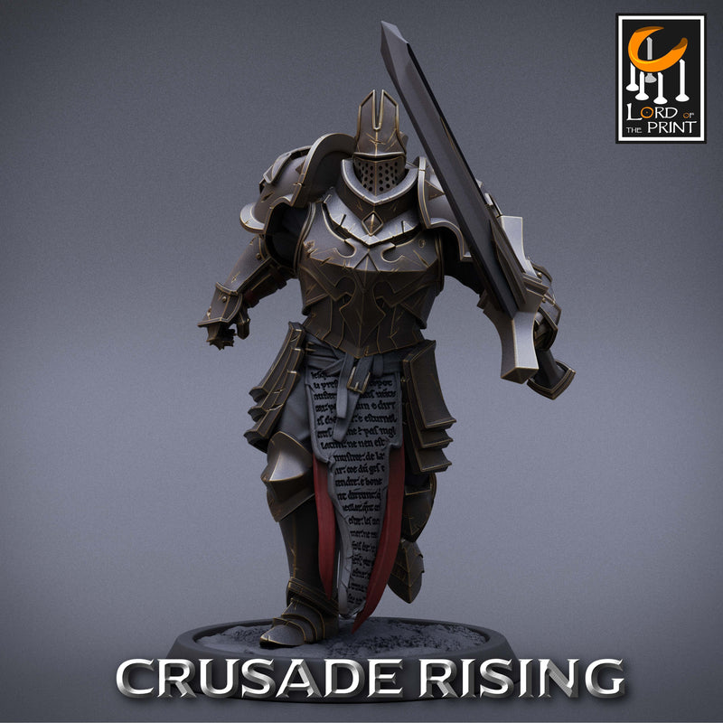Templar w/ Sword Miniatures | Crusade Rising | Fantasy Miniature | Rescale Miniatures TabletopXtra