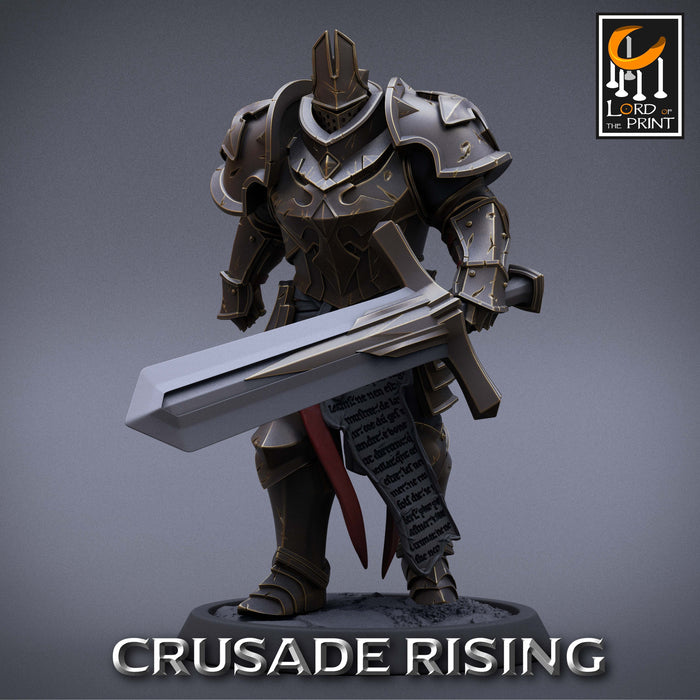 Templar w/ Sword Miniatures | Crusade Rising | Fantasy Miniature | Rescale Miniatures TabletopXtra