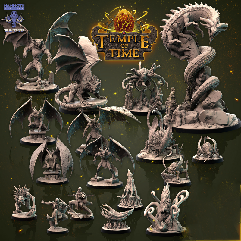 Temple of Time Miniatures (Full Set) | Fantasy Tabletop Miniature | Mammoth Factory TabletopXtra