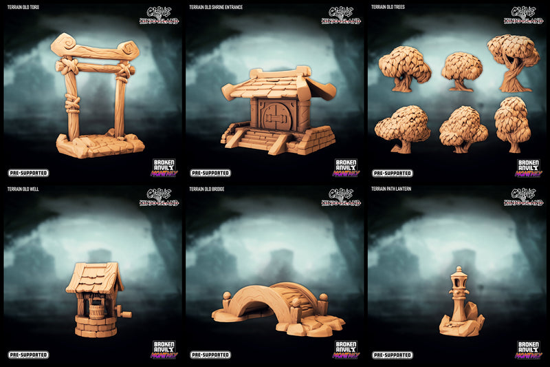 Terrain Miniatures | Clans of Kinjo Island | Tabletop RPG Miniature TabletopXtra