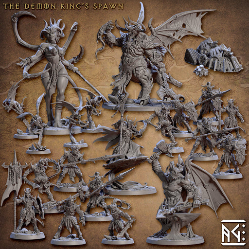 The Demon King's Spawn Miniatures (Full Set) | Fantasy D&D Miniature | Artisan Guild TabletopXtra