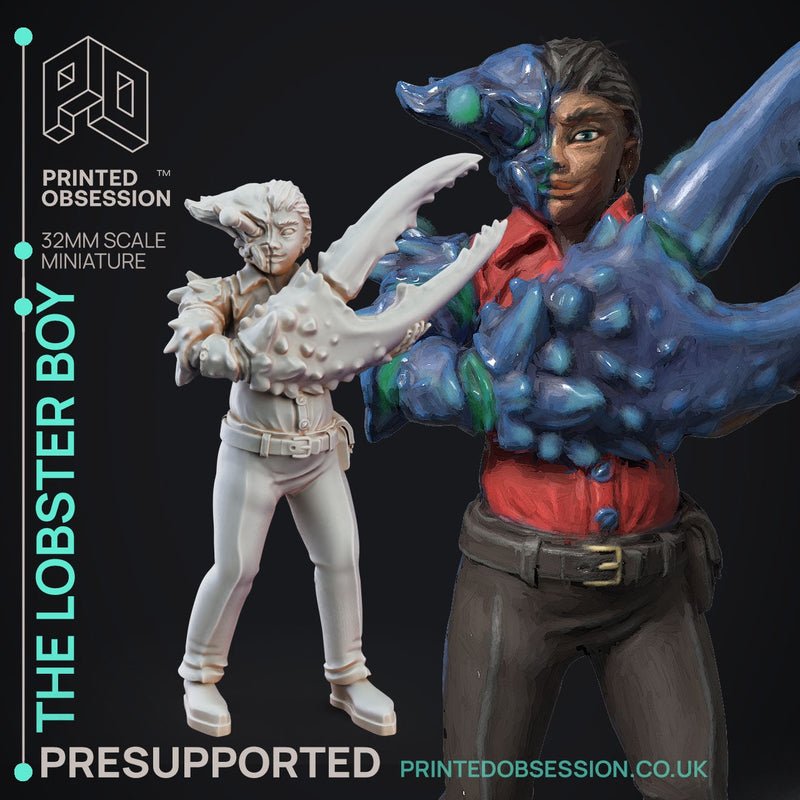 The Lobster Boy | Circus of Horrors | Fantasy Miniature | Printed Obsession TabletopXtra
