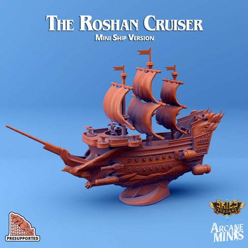 The Roshan Cruiser | Skies of Sordane | Fantasy Miniature | Arcane Minis TabletopXtra