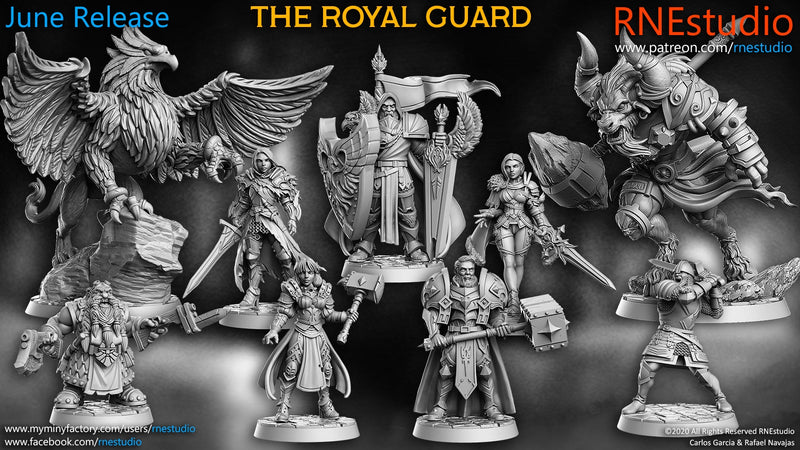 The Royal Guard Miniatures (Full Set) | Fantasy Miniature | RN Estudio TabletopXtra