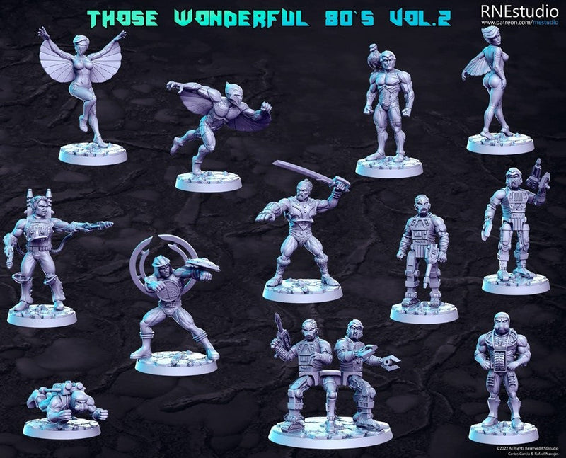 Those Wonderful 80's Vol 2 Miniatures (Full Set) | Fantasy Miniature | RN Estudio TabletopXtra