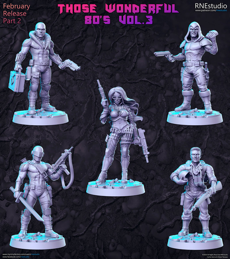 Those Wonderful 80's Vol 3 Miniatures (Full Set) | Fantasy Miniature | RN Estudio TabletopXtra