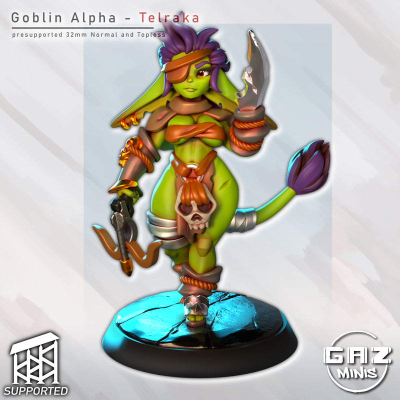 Goblin Alpha Telraka | Fantasy Pin-Up | Gaz Minis