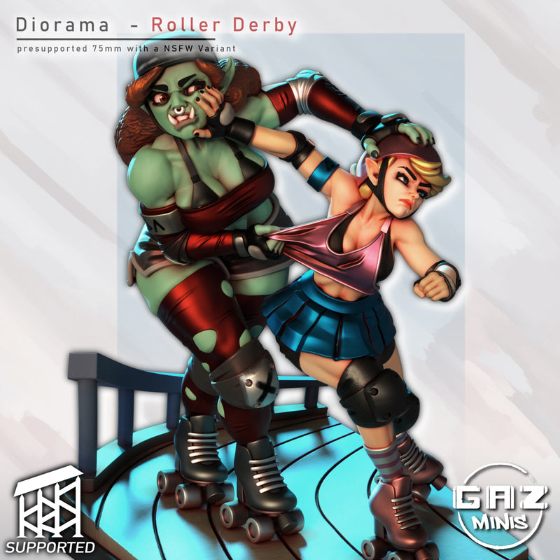 Roller Derby Diorama | Fantasy Pin-Up | Gaz Minis