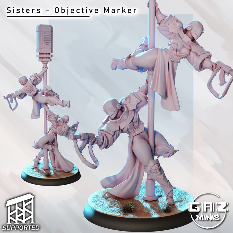 Sisters Objective Marker | Fantasy Pin-Up | Gaz Minis