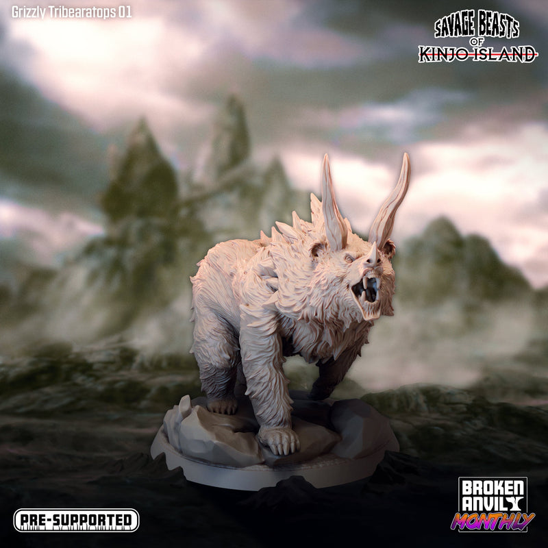 Tibearatops A | Savage Beasts of Kinjo Island | Tabletop RPG Miniature TabletopXtra