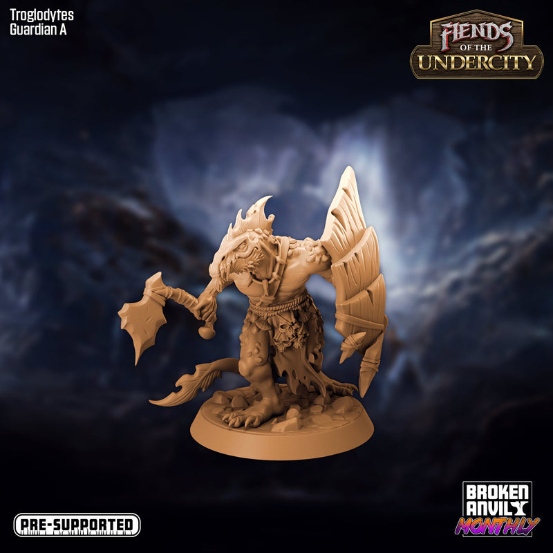 Troglodyte Guardian A | Fiends of the Undercity | Tabletop RPG Miniature TabletopXtra