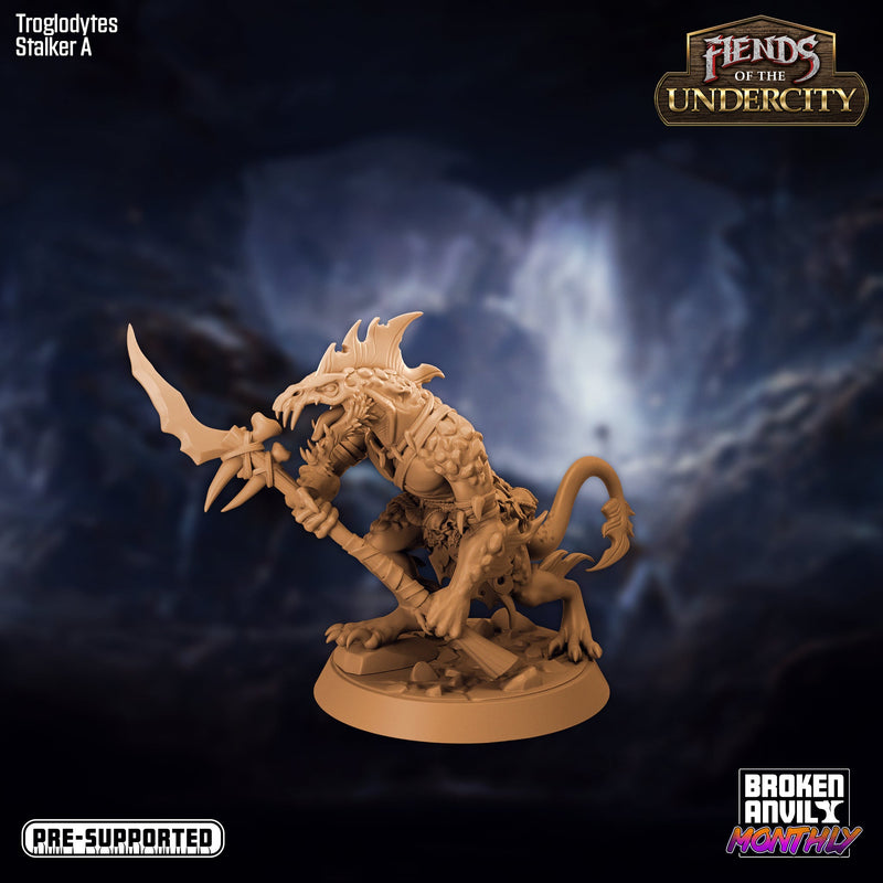 Troglodyte Miniatures | Fiends of the Undercity | Tabletop RPG Miniature TabletopXtra