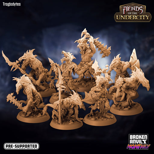 Troglodyte Miniatures | Fiends of the Undercity | Tabletop RPG Miniature TabletopXtra
